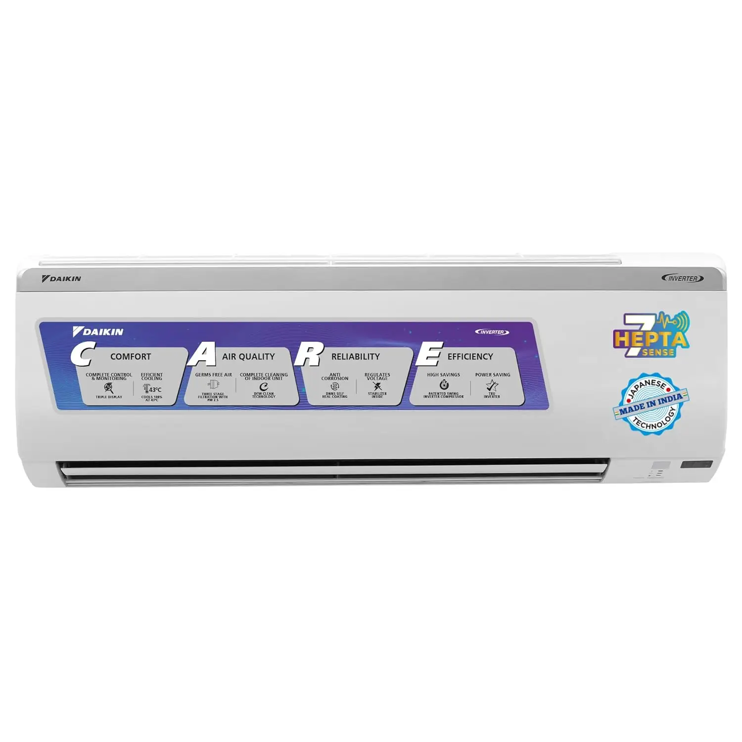 daikin 1 ton 3 star inverter split ac (copper, pm 2.5 filter, white) daikin 1 ton 3 star inverter split ac (copper, pm 2.5 filter, white)