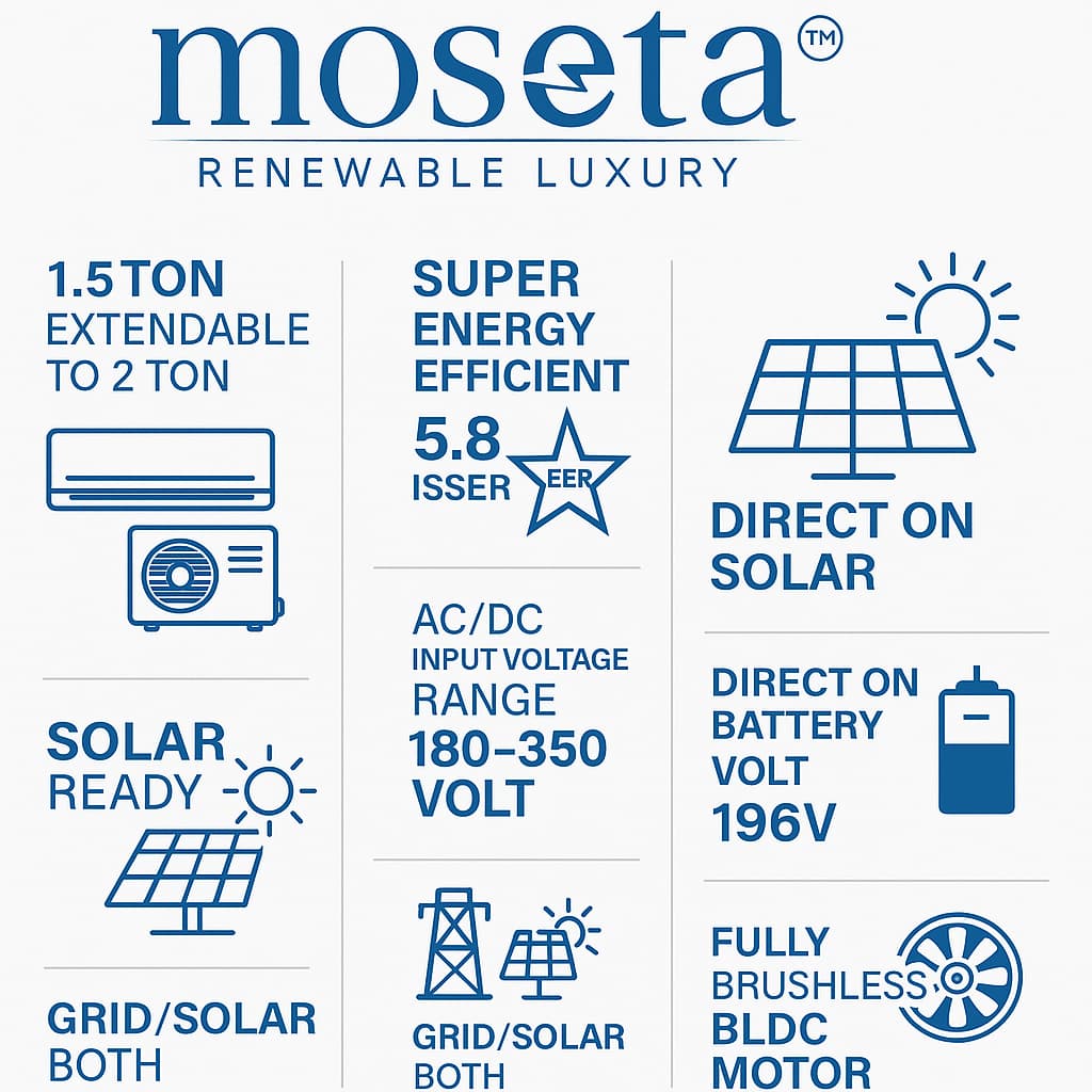 moseta moto π ds hybrid ac india’s highest efficiency ac | solar ready | expandable 1.5–2.0 ton | iseer 5.8 moseta moto π ds hybrid ac india’s highest efficiency ac | solar ready | expandable 1.5–2.0 ton | iseer 5.8
